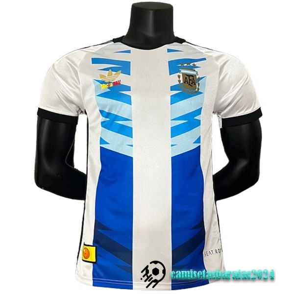 Replicas Tailandia Especial Jugadores Camiseta Argentina 2024 Blanco Azul