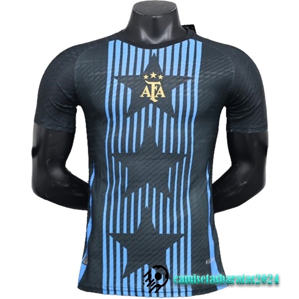 Replicas Tailandia Especial Jugadores Camiseta Argentina 2024 Negro Azul