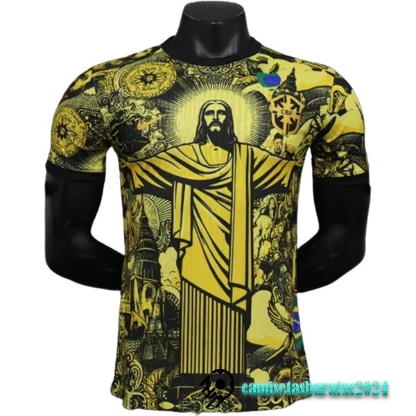 Replicas Tailandia Especial Jugadores Camiseta Brasil 2024 Amarillo