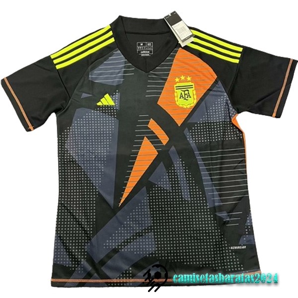 Replicas Tailandia Portero Camiseta Argentina 2024 Negro