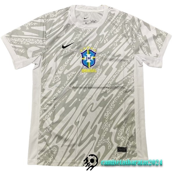 Replicas Tailandia Portero Camiseta Brasil 2024 Blanco